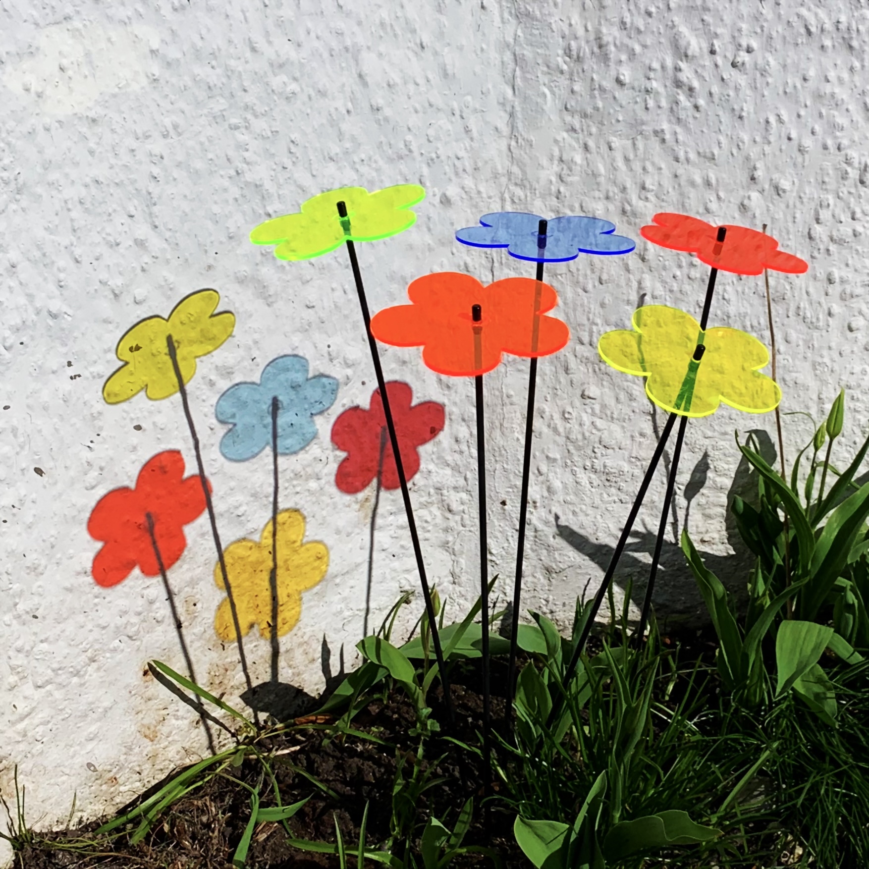 5x große Sonnenfänger SunCatcher Garten Dekoration H75cm Ø15cm Blossom, bunt