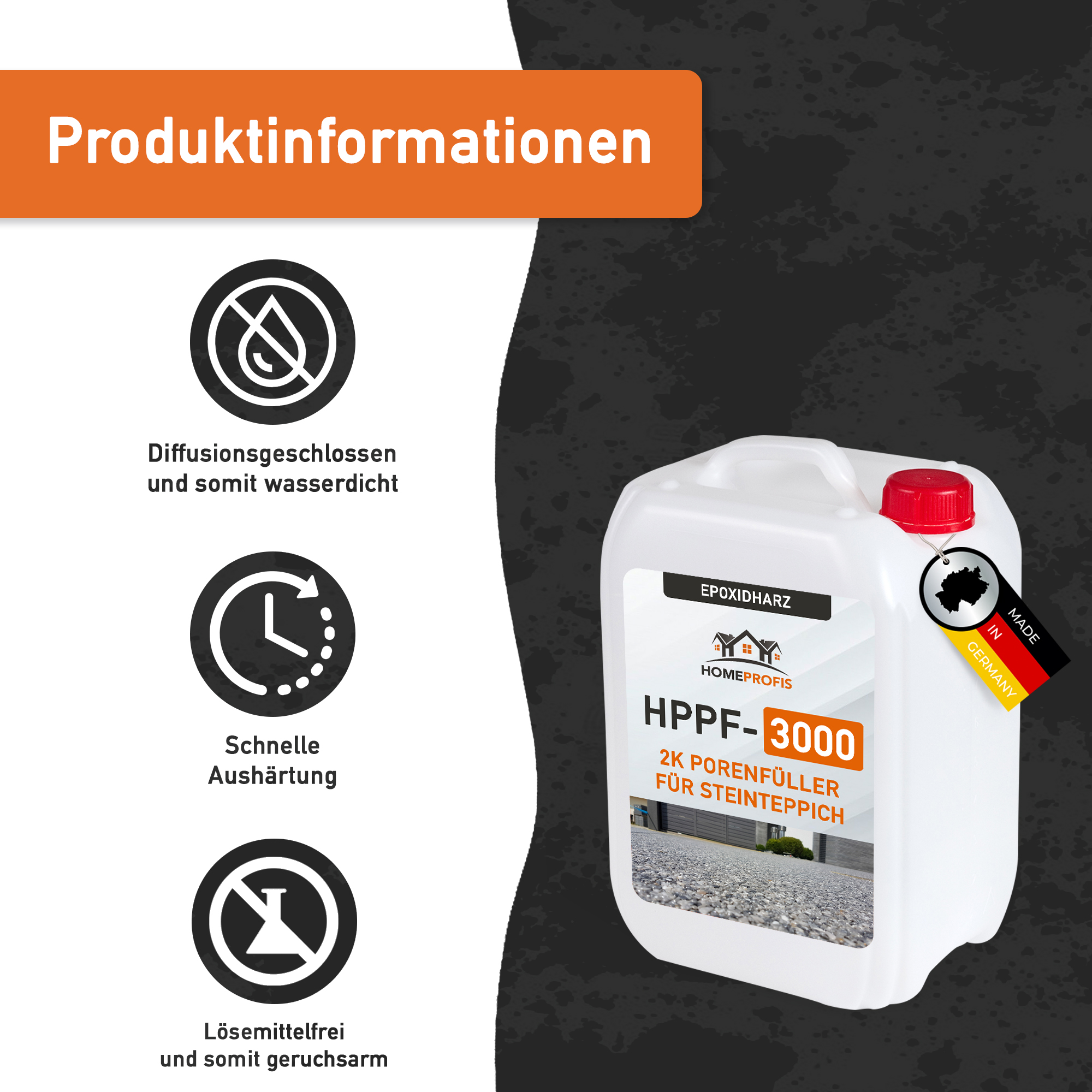 HPPF-3000 2K Epoxidharz Porenfüller für Steinteppiche