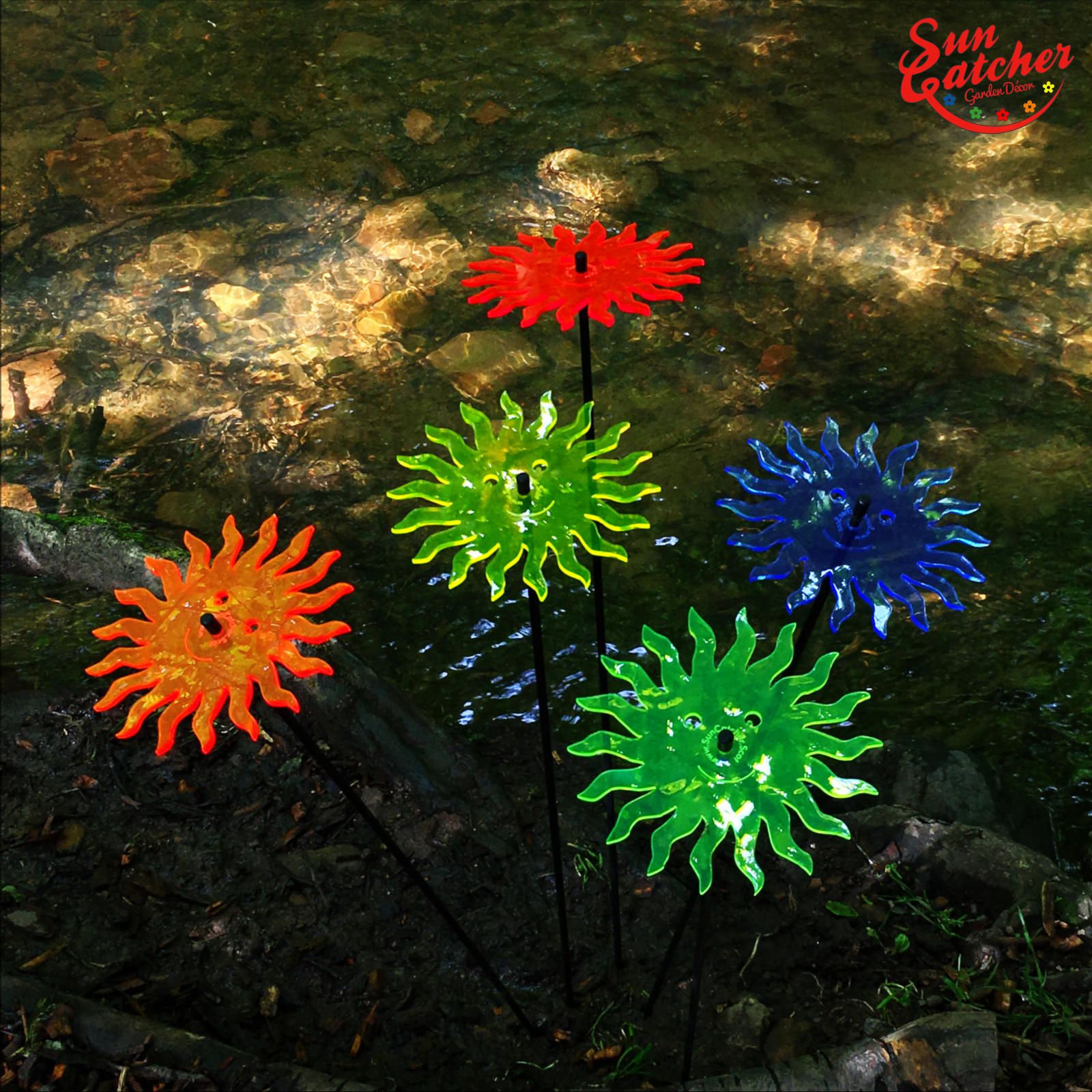 5x SunCatcher Smiling Sun (Bunt) große Sonnenfänger H75cm Ø15cm