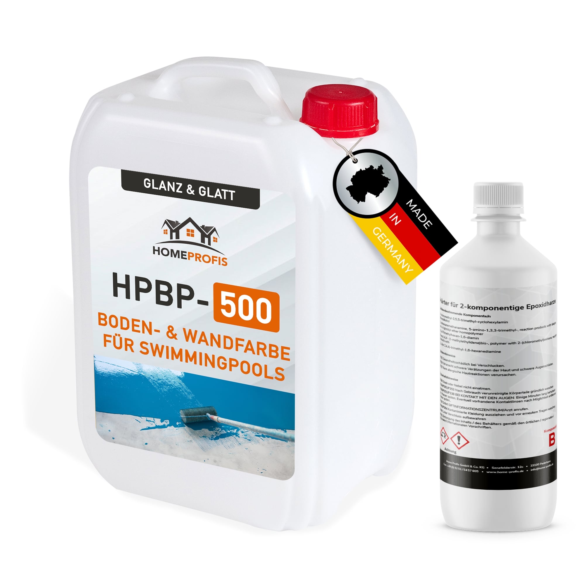 HPBP-500 glänzende 2K Epoxidharz Poolfarbe für Innen & Außen